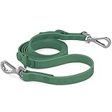 Waterproof Dog Leash: Standard Dog Leashes With 2 Hooks For Walking, Adjustable Lengths For Traffic Control Safety, Durable And Odor Proof, For Medium Large Dogs (Pine Green,S)
