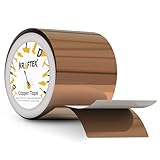 Kraftex Copper Tape [2 Inch X 33Ft]. Copper Tape Conductive Adhesive Use As Copper Tape For Slugs, Copper Shielding Tape For Guitars, Faraday Tape Or Copper Flashing Roll.