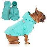 Reebok Dog Raincoat - Dog Coat With Hoodie, Waterproof Dog Rain Jacket For X-Small To Large Dogs, Adjustable Drawstring, Comes With Leash Hole, Premium Skin Friendly Lightweight Dog Rain Coat