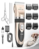 Oneisall Dog Shaver Clippers Low Noise Rechargeable Cordless Electric Quiet Hair Clippers Set For Dogs Cats Pets