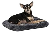 Midwest Quiet Time Bolster Gray Dog Bed, 18' L X 12' W, Xx-Small
