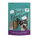 Pet Jerky Factory Premium Duck And Blueberry 5 Oz. Dog Jerky Treats | 100% Human Grade | Usa Made | High Protein | Grain Free | Limited Ingredients | No Filler | Bha-Bht Free | Soft-Tender