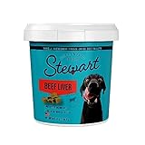 Stewart Freeze Dried Dog Treats, Beef Liver, 14 Oz, Grain Free &Amp; Gluten Free, Resealable Tub, Single Ingredient, Training Treat In Beef Liver, Salmon, Chicken Liver &Amp; Chicken Breast 4, 14, 21 Oz