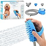 Aquapaw Dog Bath Brush Pro - Sprayer And Scrubber Tool In One - Indoor/Outdoor Dog Bathing Supplies - Pet Grooming For Dogs With Long And Short Hair - Dog Wash With Hose And Dog Shower Attachment