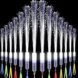 Jecery 24 Pieces White Fiber Optic Wands Glow Sticks Led Light Up Wedding Wand With 3 Light Modes Long Flashing Sparklers For Birthday Wedding Bridal Shower Glow In The Dark Party Favors Supplies