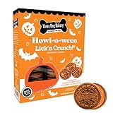 Three Dog Bakery Lick'N Crunch! Howl-O-Ween Sandwich Cookies, Carob And Orange Pumpkin Spice Crème Flavor, Premium Treats For Dogs, 13 Ounces Each