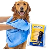Shammy Dog Towels For Drying Dogs Large - 34' X 26' - Quick-Dry Technology Dries Dogs 2X Faster - Easy To Wring Out &Amp; Reuse - Ultra Absorbent - Compact - For Bath, Swim, Rain, Travel, Cooling - 1 Pack