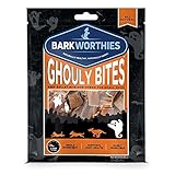 Barkworthies Halloween Ghouly Gullet Bites – All Natural Beef Gullet Bite Dog Chews For Small Dogs