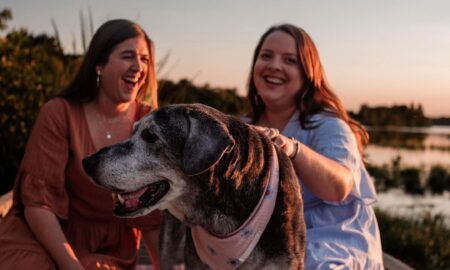 Annie With Her Fur Moms, Best Friends Lauren Siler And Lisa Flores