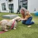 Cleo The Dog With Her Owner Luisa