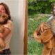 Dasha Samatoina With Her Dog Bear After Being Rescued From A Foxhole | Photos By Fubar News
